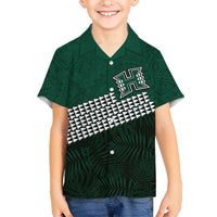 Hawaii Rainbow Warriors Alumni Custom Kid Hawaiian Shirt Kanaka Arrows Tropical Vibes LT7 Kid Green - Polynesian Pride