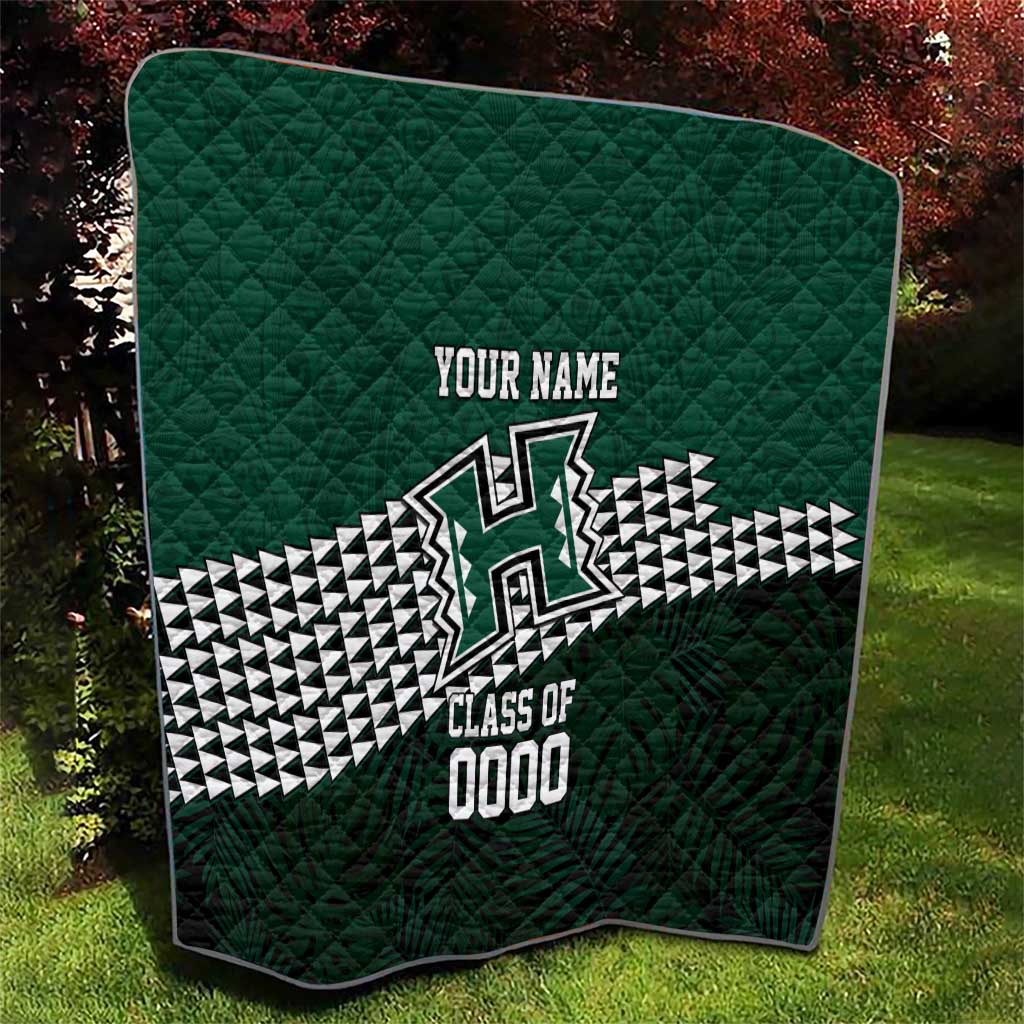 Hawaii Rainbow Warriors Alumni Custom Quilt Kanaka Arrows Tropical Vibes LT7 - Polynesian Pride
