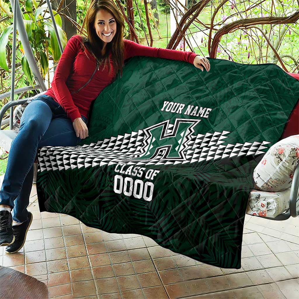 Hawaii Rainbow Warriors Alumni Custom Quilt Kanaka Arrows Tropical Vibes LT7 - Polynesian Pride