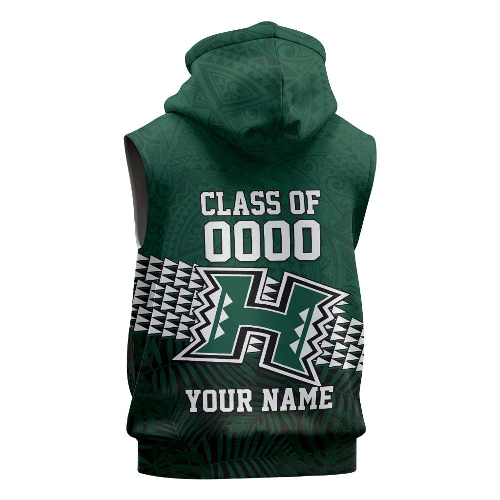 Hawaii Rainbow Warriors Alumni Custom Sleeveless Hoodie Kanaka Arrows Tropical Vibes LT7 - Polynesian Pride
