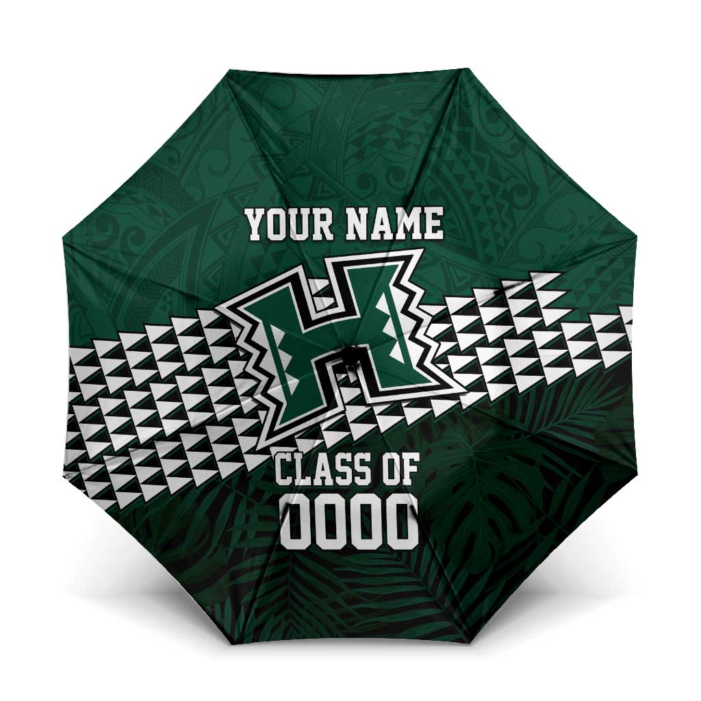 Hawaii Rainbow Warriors Alumni Custom Umbrella Kanaka Arrows Tropical Vibes