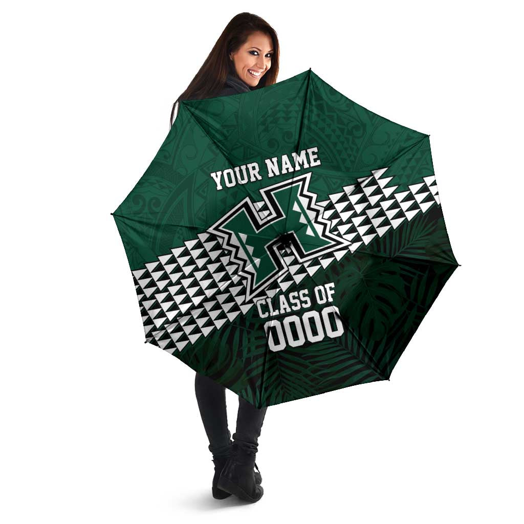 Hawaii Rainbow Warriors Alumni Custom Umbrella Kanaka Arrows Tropical Vibes