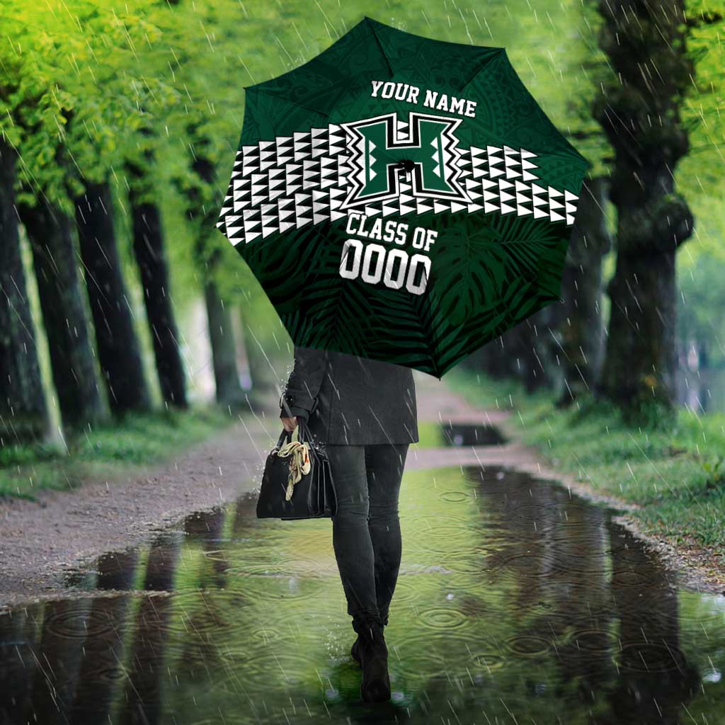Hawaii Rainbow Warriors Alumni Custom Umbrella Kanaka Arrows Tropical Vibes