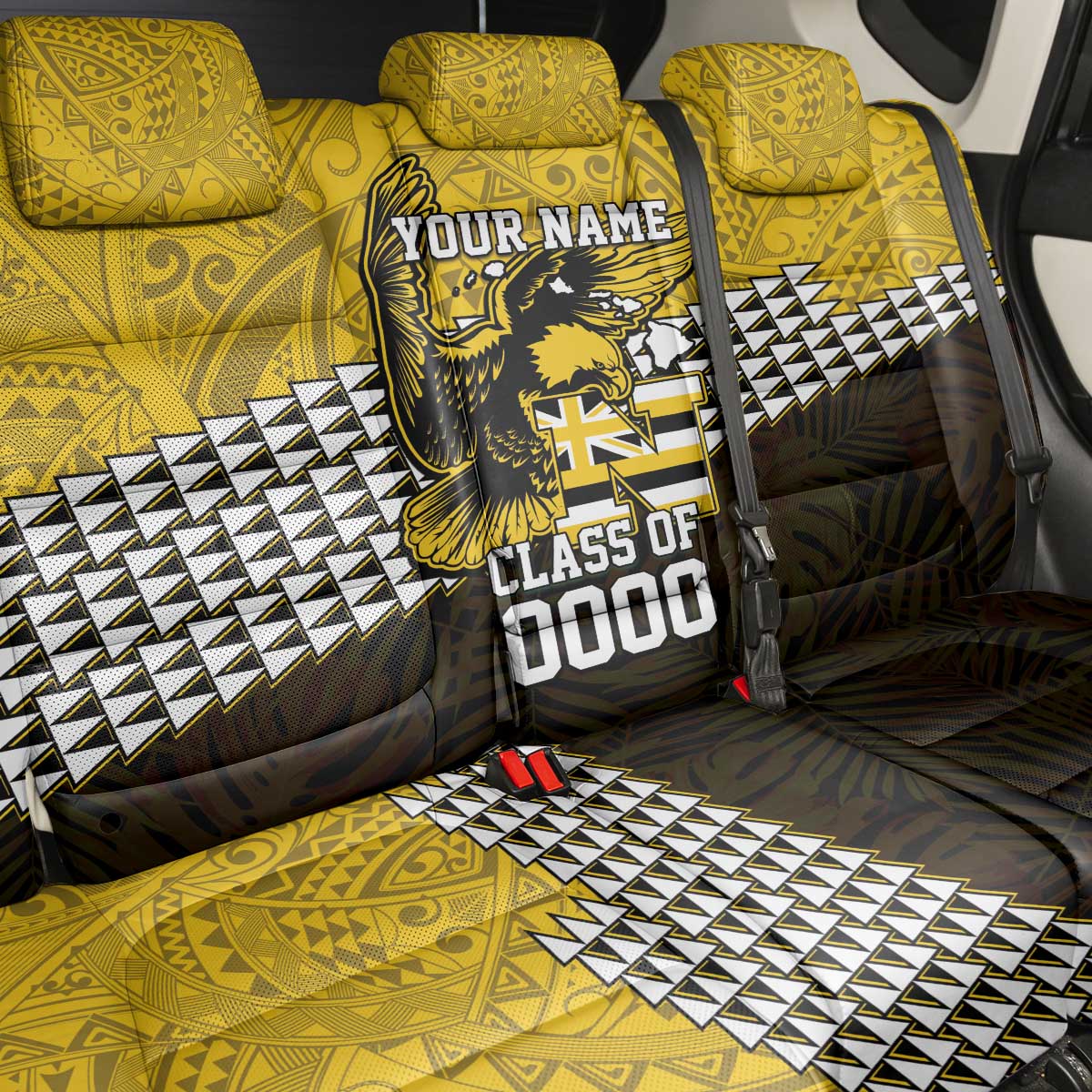 Hawaii Nanakuli High Alumni Custom Back Car Seat Cover Kanaka Arrows Tropical Vibes