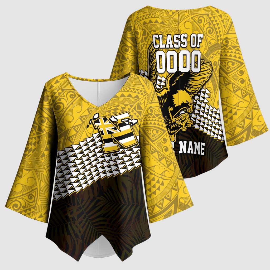 Hawaii Nanakuli High Alumni Custom Kimono Sleeve Blouse Kanaka Arrows Tropical Vibes LT7 - Polynesian Pride