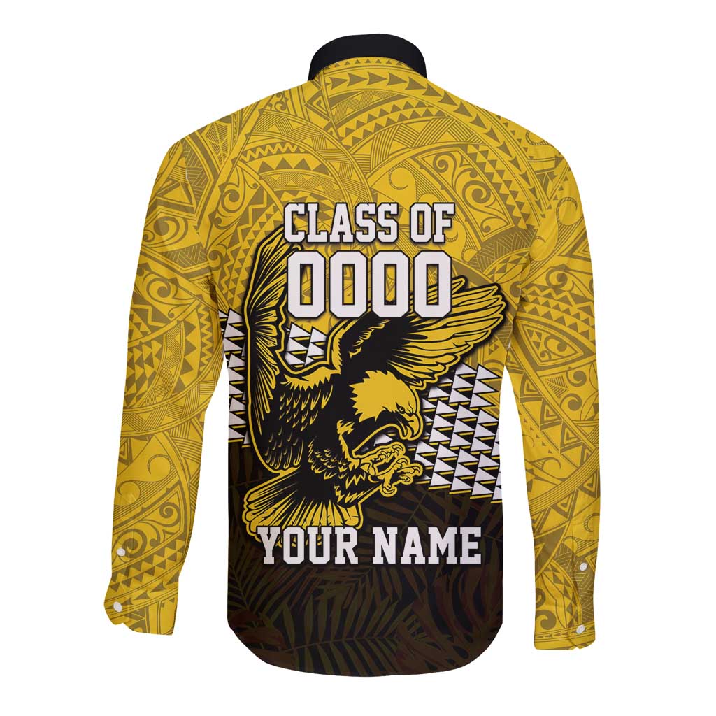 Hawaii Nanakuli High Alumni Custom Long Sleeve Button Shirt Kanaka Arrows Tropical Vibes