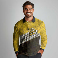Hawaii Nanakuli High Alumni Custom Long Sleeve Polo Shirt Kanaka Arrows Tropical Vibes LT7 - Polynesian Pride
