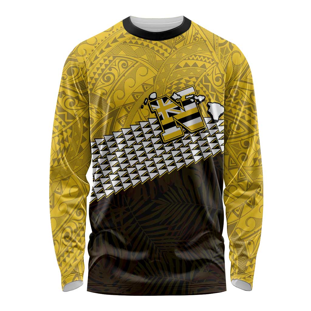 Hawaii Nanakuli High Alumni Custom Long Sleeve Shirt Kanaka Arrows Tropical Vibes