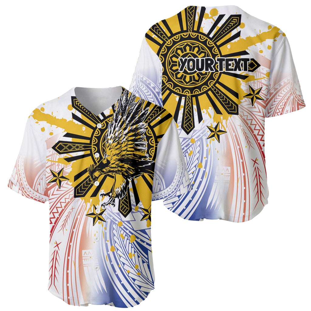 Philippines Independence Day Baseball Jersey Eagle Mix Filipino Flag Tribal Style