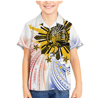 Philippines Independence Day Family Matching Mermaid Dress and Hawaiian Shirt Eagle Mix Filipino Flag Tribal Style