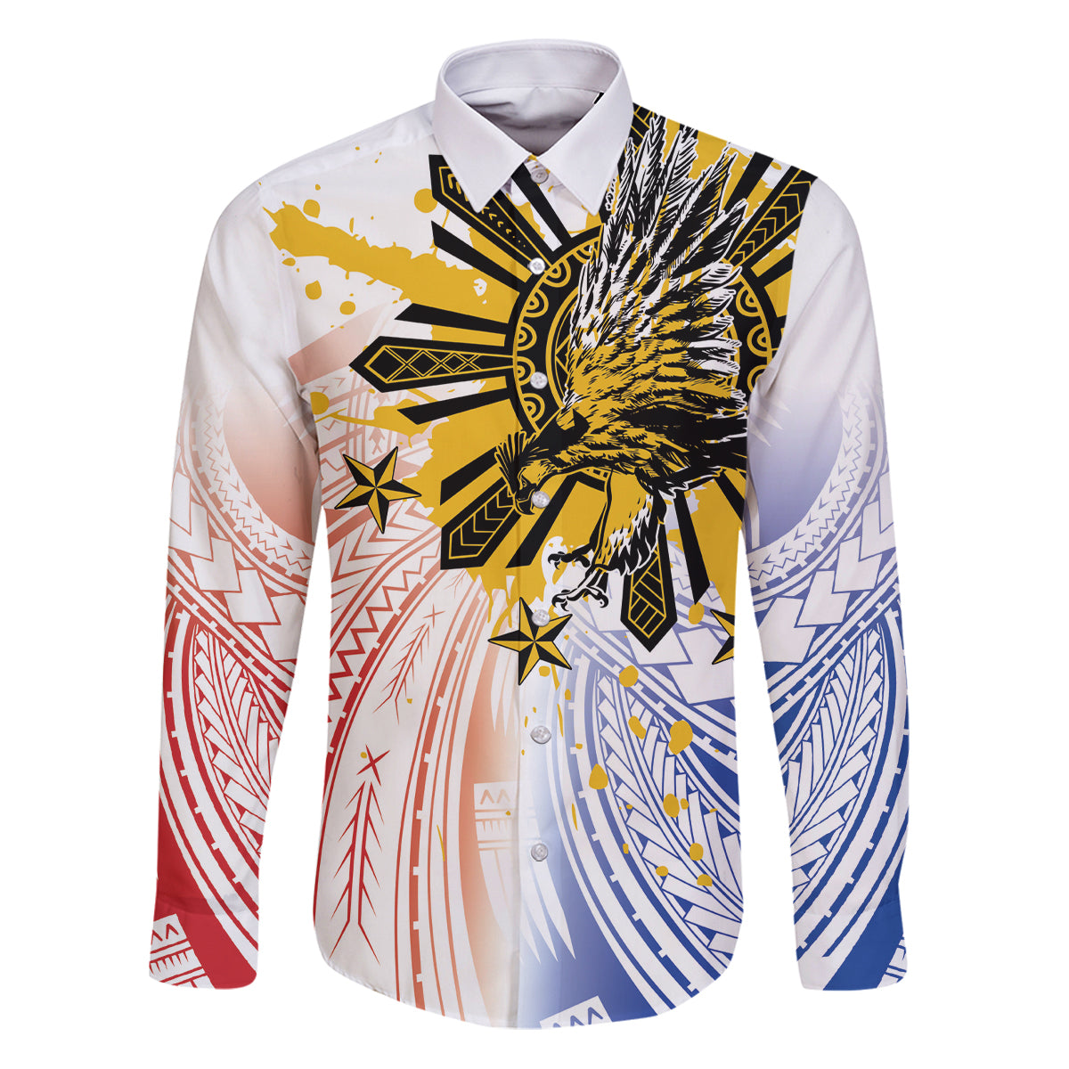 Philippines Independence Day Family Matching Puletasi and Hawaiian Shirt Eagle Mix Filipino Flag Tribal Style