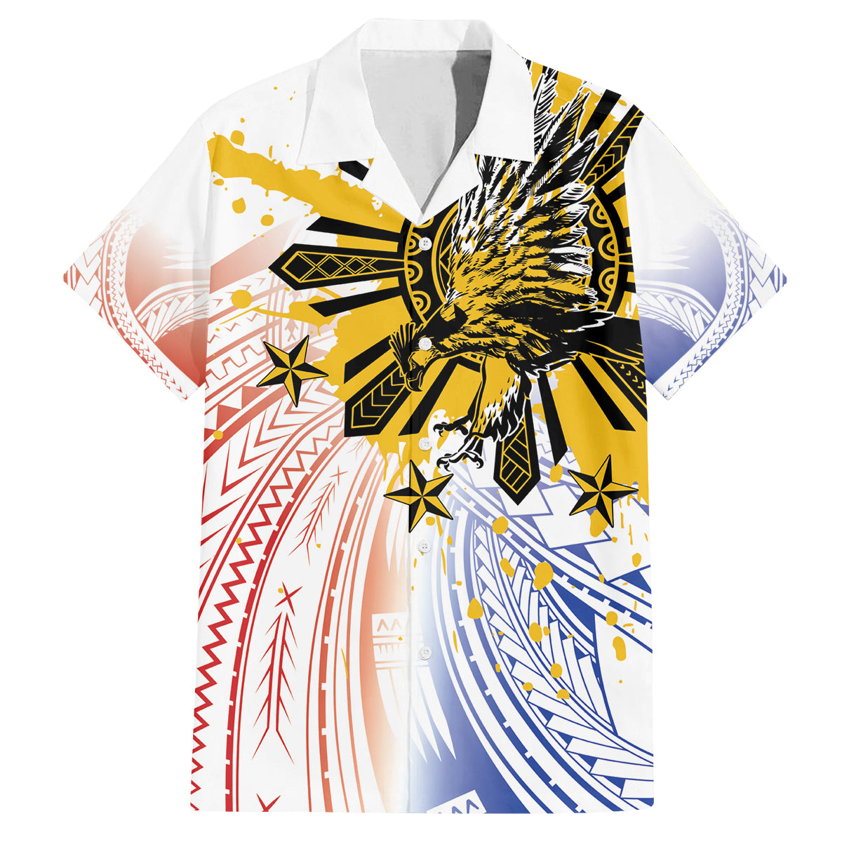 Philippines Independence Day Family Matching Tank Maxi Dress and Hawaiian Shirt Eagle Mix Filipino Flag Tribal Style