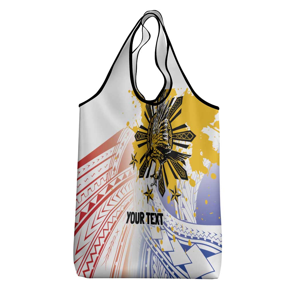 Philippines Independence Day Grocery Bag Eagle Mix Filipino Flag Tribal Style LT7 - Polynesian Pride
