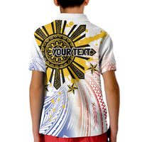Philippines Independence Day Kid Polo Shirt Eagle Mix Filipino Flag Tribal Style
