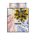 Philippines Independence Day Quilt Bed Set Eagle Mix Filipino Flag Tribal Style
