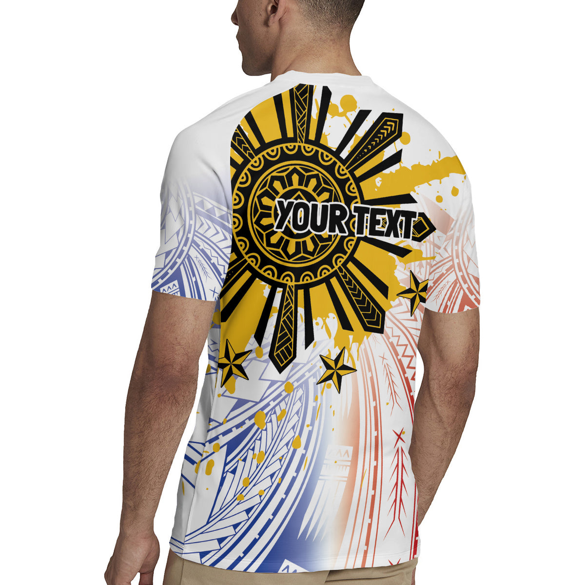 Philippines Independence Day Rugby Jersey Eagle Mix Filipino Flag Tribal Style