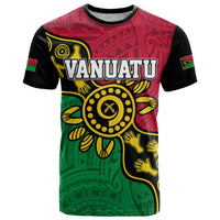 Custom Vanuatu T Shirt Mix Aboriginal Dot Art LT7 Art - Polynesian Pride