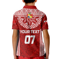 Personalised Tonga Rugby Kid Polo Shirt Mate Ma'a Tonga Champions LT7 - Polynesian Pride