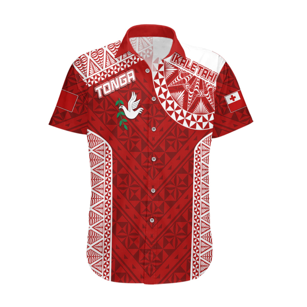 Personalised Tonga Rugby Hawaiian Shirt Ikale Tahi Champions World Cup 2023 LT7 Red - Polynesian Pride