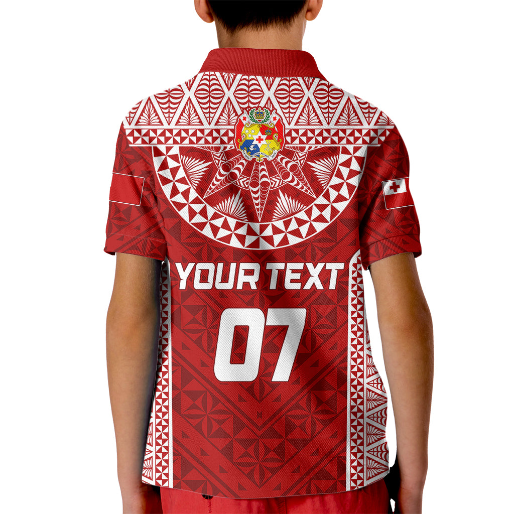 Personalised Tonga Rugby Kid Polo Shirt Ikale Tahi Champions World Cup 2023 LT7 - Polynesian Pride