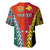Personalised Papua New Guinea Mix Penama Baseball Jersey Tribal Patterns Half-Half Style LT7 - Polynesian Pride
