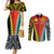 Personalised Papua New Guinea Mix Penama Couples Matching Mermaid Dress and Long Sleeve Button Shirts Tribal Patterns Half-Half Style LT7 Colorful - Polynesian Pride