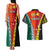 Personalised Papua New Guinea Mix Penama Couples Matching Tank Maxi Dress and Hawaiian Shirt Tribal Patterns Half-Half Style LT7 - Polynesian Pride