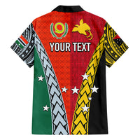 Personalised Papua New Guinea Mix Penama Family Matching Puletasi Dress and Hawaiian Shirt Tribal Patterns Half-Half Style LT7 - Polynesian Pride
