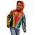 Personalised Papua New Guinea Mix Penama Kid Hoodie Tribal Patterns Half-Half Style LT7 - Polynesian Pride