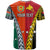 Personalised Papua New Guinea Mix Penama T Shirt Tribal Patterns Half-Half Style LT7 - Polynesian Pride