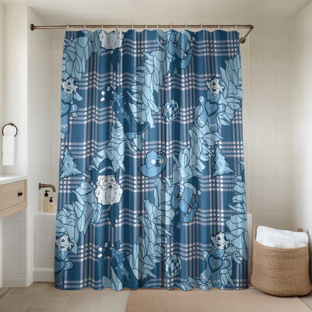 Blue Palaka Hawaii Cowboy Christmas Bathroom Set Paniolo Mix Maile Lei - Polynesian Pride