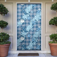Blue Palaka Hawaii Cowboy Christmas Door Cover Paniolo Mix Maile Lei - Polynesian Pride