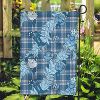 Blue Palaka Hawaii Cowboy Christmas Garden Flag Paniolo Mix Maile Lei - Polynesian Pride