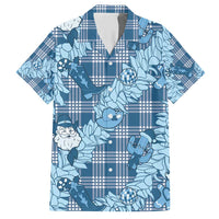 Blue Palaka Hawaii Cowboy Christmas Hawaiian Shirt Paniolo Mix Maile Lei - Polynesian Pride