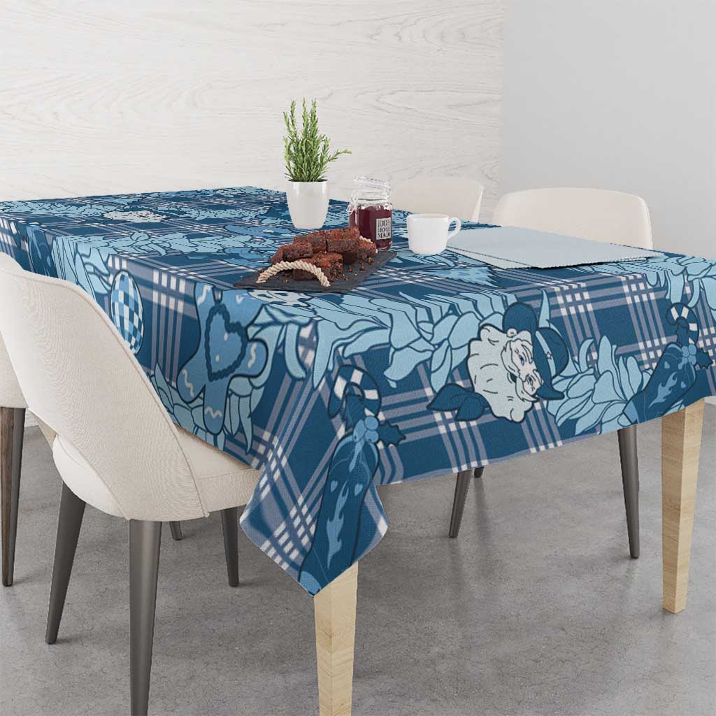 Blue Palaka Hawaii Cowboy Christmas Tablecloth Paniolo Mix Maile Lei - Polynesian Pride
