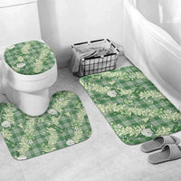 Green Palaka Hawaii Cowboy Christmas Bathroom Set Paniolo Mix Maile Lei - Polynesian Pride