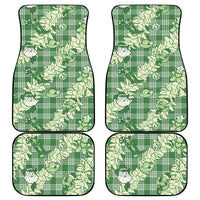 Green Palaka Hawaii Cowboy Christmas Car Mats Paniolo Mix Maile Lei - Polynesian Pride