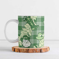 Green Palaka Hawaii Cowboy Christmas Ceramic Mug Paniolo Mix Maile Lei - Polynesian Pride