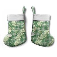 Green Palaka Hawaii Cowboy Christmas Stocking Paniolo Mix Maile Lei - Polynesian Pride