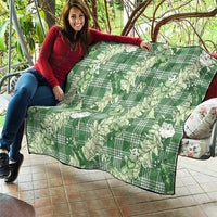 Green Palaka Hawaii Cowboy Christmas Quilt Paniolo Mix Maile Lei - Polynesian Pride