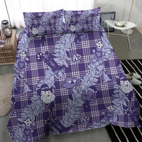 Purple Palaka Hawaii Cowboy Christmas Bedding Set Paniolo Mix Maile Lei - Polynesian Pride
