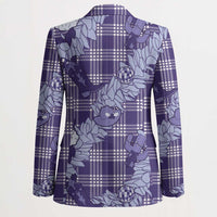 Purple Palaka Hawaii Cowboy Christmas Blazer Paniolo Mix Maile Lei - Polynesian Pride