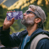 Purple Palaka Hawaii Cowboy Christmas 4 in 1 Can Cooler Tumbler Paniolo Mix Maile Lei - Polynesian Pride