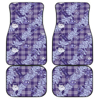 Purple Palaka Hawaii Cowboy Christmas Car Mats Paniolo Mix Maile Lei - Polynesian Pride