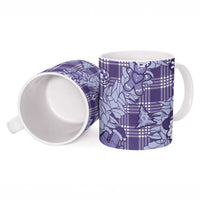 Purple Palaka Hawaii Cowboy Christmas Ceramic Mug Paniolo Mix Maile Lei - Polynesian Pride