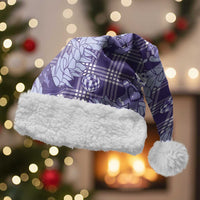 Purple Palaka Hawaii Cowboy Christmas Santa Hat Paniolo Mix Maile Lei - Polynesian Pride