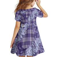 Purple Palaka Hawaii Cowboy Christmas Family Matching Tank Maxi Dress and Hawaiian Shirt Paniolo Mix Maile Lei - Polynesian Pride