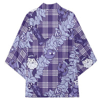 Purple Palaka Hawaii Cowboy Christmas Kimono Paniolo Mix Maile Lei - Polynesian Pride