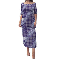 Purple Palaka Hawaii Cowboy Christmas Puletasi Paniolo Mix Maile Lei - Polynesian Pride