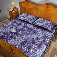 Purple Palaka Hawaii Cowboy Christmas Quilt Bed Set Paniolo Mix Maile Lei - Polynesian Pride